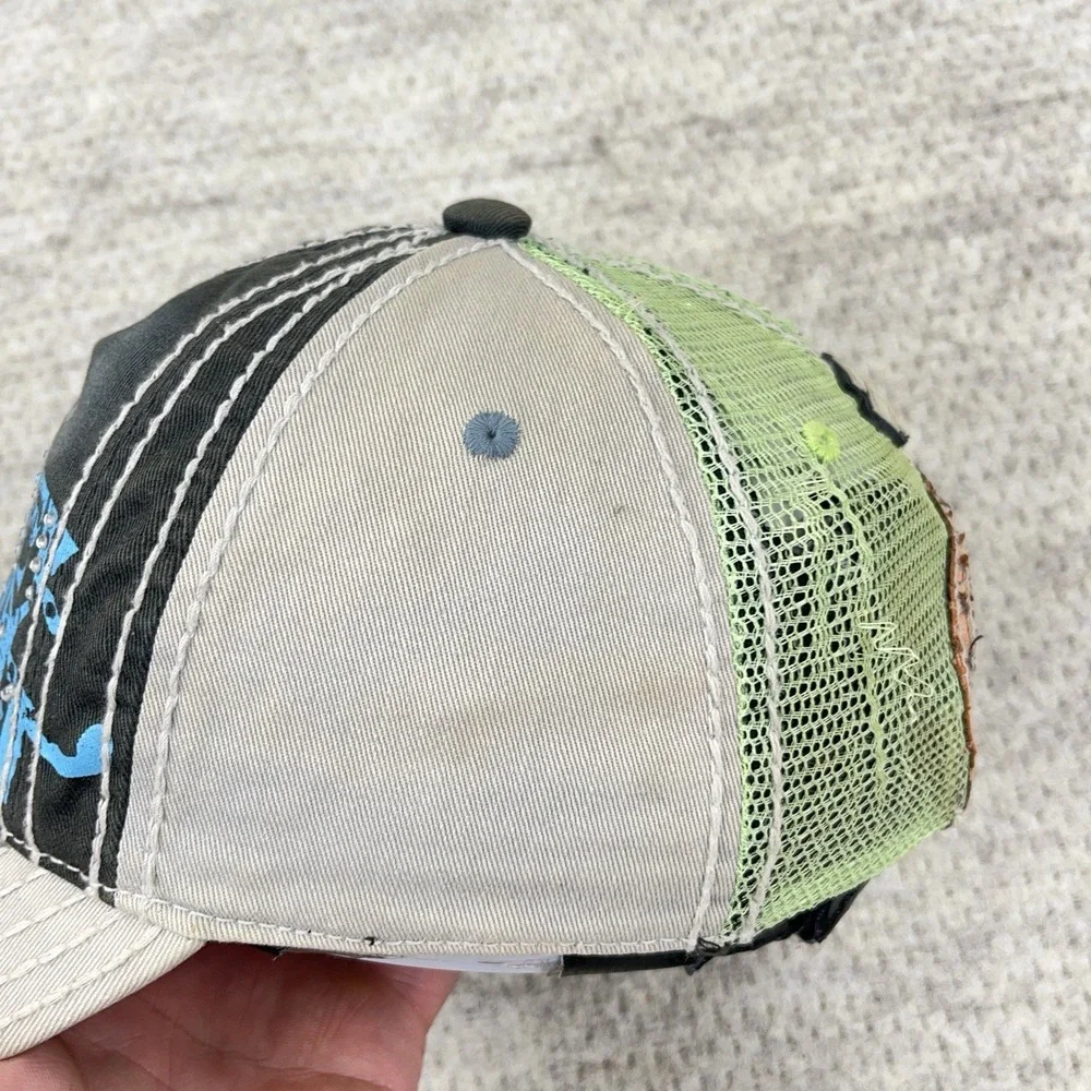 Harley Davidson Dad Hat‎ Cap Strap Back Bahamas Distressed Frayed Worn Adult